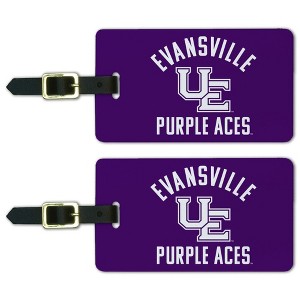 University of Evansville Purple Aces Logo Luggage ID Tags Suitcase CarryOn Cards  Set of 2 - 1 of 4