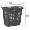 Sterilite Ultra Easy Carry Laundry Basket, 2.1 Bushel with Handles, Grey, 4 Pack - 2 of 4