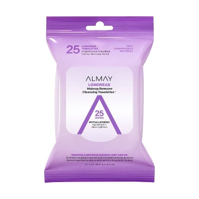 Almay Biodegradable Longwear Makeup Remover Cleansing Towelettes - 25ct