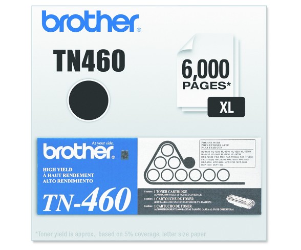 Brother TN460 High-Yield Toner, Black (TN460)