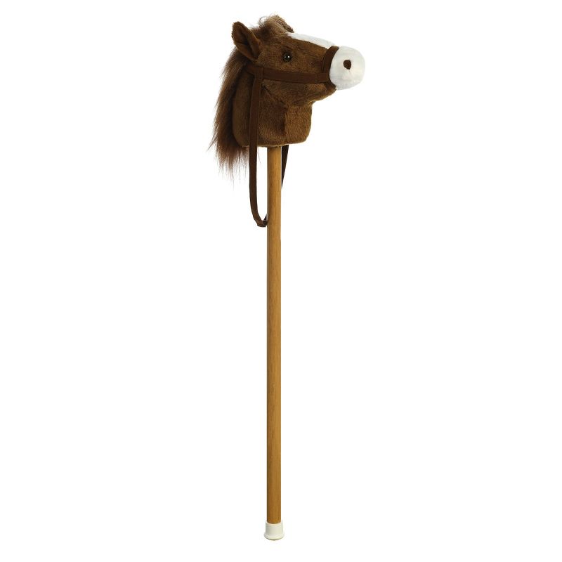 Aurora Ride-On 37" Giddy Up Stick Pony Paint Horse Brown Stuffed Animal, 2 of 3