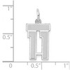Black Bow Jewelry 14k White Gold, Jersey Collection, Small Number 11 Pendant - 4 of 4