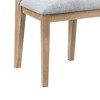 Caspian Set of 2 Gray Linen and Oak Finish 19" Dining Chair - 3 of 4