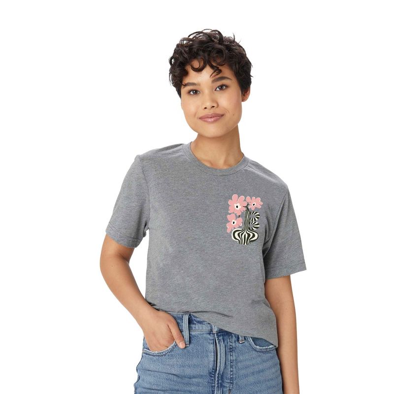 Miho Floral Strip T-Shirt - Deny Designs, 1 of 4
