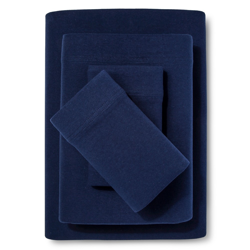Twin Jersey Sheet Set Navy - Room Essentials™ Size Twin 