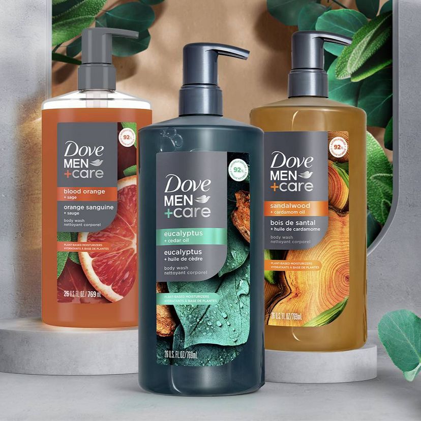 Dove Men+Care Plant-Based Body Wash & Bar Soap Collection