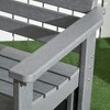 Vynxaria Patio Benches - 49.5" 2-Person Outdoor Glider Bench with Light Gray Finish - 3 of 4