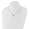 Black Bow Jewelry Stainless Steel Polished XS Tiny 8 x 14mm Cross Necklace, 16 Inch - 3 of 4