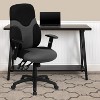 Emma and Oliver High Back Ergonomic Black/Gray Mesh Swivel Task Office Chair w/ Adjustable Arms - 2 of 4