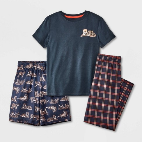 Boys' 3pc Short Sleeve Pajama Set - Cat & Jack™ Black M : Target