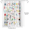 Americanflat 71x74 Hand Drawn Alphabet Shower Curtain - 100% Polyester Shower Curtain - 4 of 4