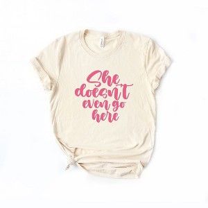 Simply Sage Market Women's She Doesn't Even Go Here Short Sleeve Graphic Tee - 1 of 3
