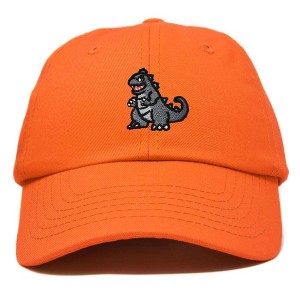 Dalix Giant Lizard Zilla Embroidered Cotton Dad Hat Baseball Cap Adjustable Glow in the Dark Mens - 1 of 4