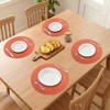 REGALWOVEN Farmhouse Round Placemats Set of 6 Woven Placemats for Dining Table Decor - 3 of 4