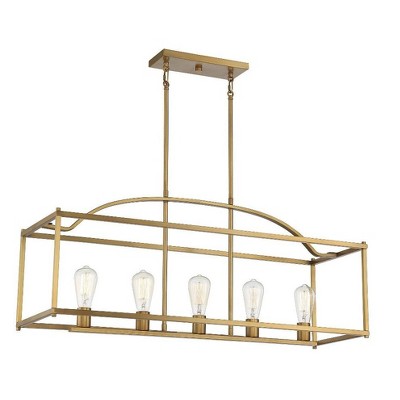 Savoy House Palladian 5 - Light Chandelier in  Warm Brass