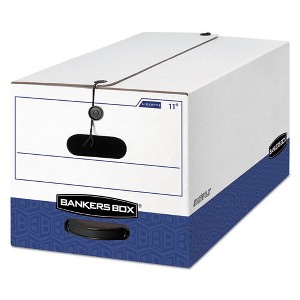 Bankers Box LIBERTY Heavy-Duty Strength Storage Boxes, Letter Files, 12.25" x 24.13" x 10.75", White/Blue, 12/Carton - 1 of 4