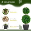 NicBex Artificial Ball Topiary Trees Plants Indoor, Faux Fake Plants in Pot 2 Ball for Home Office Living Room Decor - 4 of 4