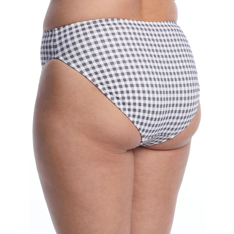 Elomi Women's Plus Size Checkmate Mid-Rise Bikini Bottom - ES800372, 2 of 3