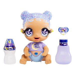Glitter Babyz Selena Stargazer with 3 Magical Color Changes Baby Doll - Pastel Purple Glitter Hair - 1 of 4