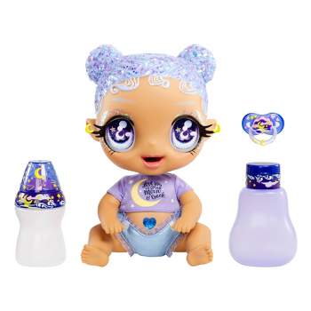 Glitter Babyz Selena Stargazer with 3 Magical Color Changes Baby Doll - Pastel Purple Glitter Hair