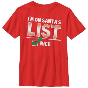 Boy's Lost Gods Christmas Nice List T-Shirt - 1 of 3