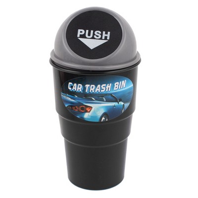 X AUTOHAUX Plastic Body Vehicle Car Trash Waste Rubbish Can Garbage Dust Holder Box Gray