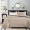 Sapphtopaz 3-Piece Reversible Quilt Set, Cottage-Inspired Stitch Pattern Sheet Set, Bedding Comforter Set for Women, Men, Kids & Teens - 4 of 4