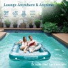 Sunrio Single/Double Inflatable Tanning Pool Lounger Float with Pillow and Drink Holders - 4 of 4