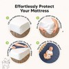 2-Pack Protect+ Waterproof Crib Mattress Protector Covers, Mavy Quilted Cotton Baby Mattress Topper, Toddler Crib Sheets - 3 of 4