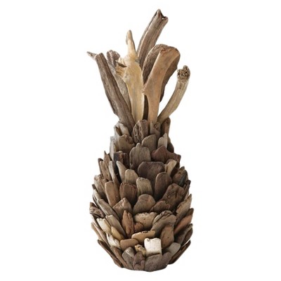 Driftwood Pineapple Decorative Sculpture (7.75"x16.5") - 3R Studios