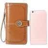 Women’s Wallet Leather Wristlet – RFID Blocking Large Capacity Credit Card Holder with Zipper Pocket, Multiple Compartments & Phone Slot - 4 of 4