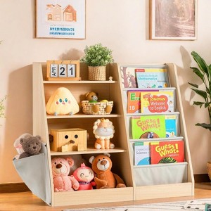 FONTOI Kids Bookshelf for Kids Rooms, Bookcase Toy Organizer Toddler Nursery Book Shelves - 1 of 4