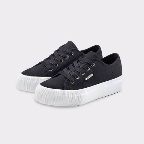 Женские кроссовки Lascana Women's Platform Sneakers - LASCANA - Black Solid 7
