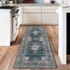 Area Rugs for Living Room Kitchen, Floral Vintage Soft Non Slip Machine Washable Distressed Vintage Rug Indoor Decor - 3 of 4