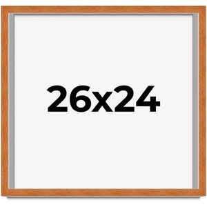 PosterPalooza | Photo Size Modernist Brown Picture Frame - UV Acrylic, Foam Board Backing, Hanging Hardware - 1 of 4