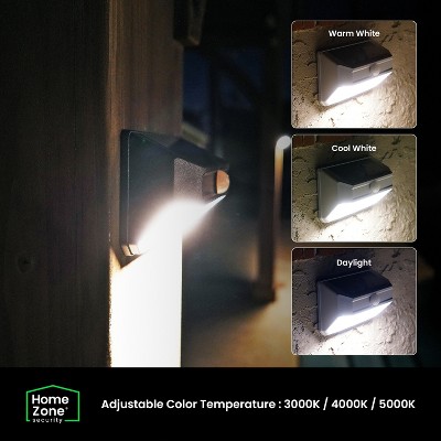 Black Solar LED Security Wall Pack Light with Motion Detection, 4-Pack
