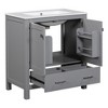 Grungis Bathroom Vanity with Single Combination Under Counter Sink and Soft Closure,Bathroom Storage Cabinet with 2 Doors and a Drawer - 4 of 4