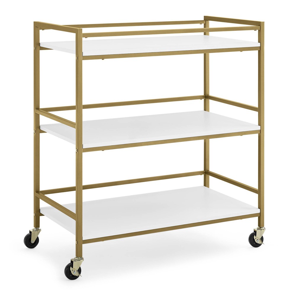 Delta Children Jade Changing Table - White Melamine/Melted Bronze