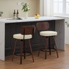 NicBex Counter Height Bar Stools Rattan Bar Chairs Swivel Counter Stools with Cane Back, Upholstered Seat for Kitchen Island, Pub - 2 of 4