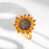 Ross-Simons 1.70 ct. t.w. Citrine and .80 ct. t.w. Smoky Quartz Sunflower Ring in 18kt Gold Over Sterling - 4 of 4