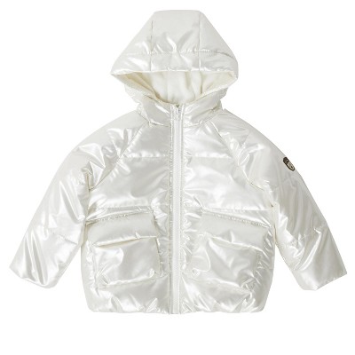 BEARPAW - Girl's Metallic Puffer Coat with Hood