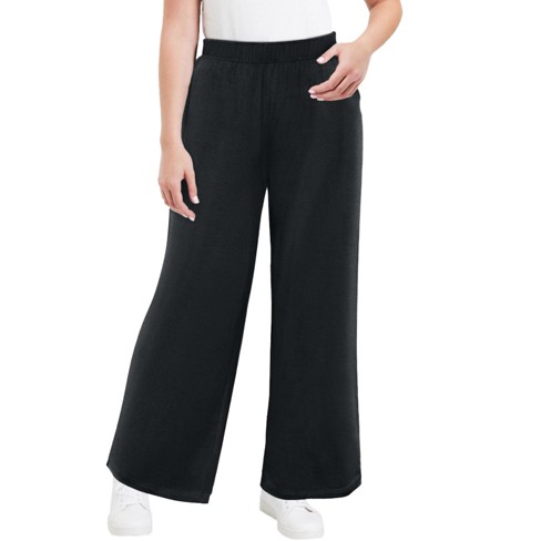 June + Vie Women's Plus Size Wide-Leg Pant 