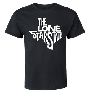 Men's - Country Casuals - The Lone Star State, Texas Outline Short Sleeve Graphic T-Shirt - 1 of 4