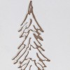 HomeRoots 19" X 10" Natural And White Wood Christmas Tree Hanging Wall Decor - 4 of 4