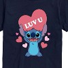 Men's - Lilo and Stitch - Luv U Short Sleeve Graphic T-Shirt - 2 of 4