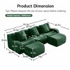 AENKYO Teddy Fabric Modular Deep Seat Sofa, 2 Pillows No Assembly Required Plush Boneless Sectional with Anti-Slip Base, Camel - 4 of 4