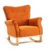 NicBex Velvet Upholstered Accent Chair with Comfortable Seating,Modern Rocking Chairs for Bedroom,Reading Room - 4 of 4