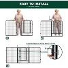 Dog Playpen for Large Medium Small Dogs, Heavy Duty Metal Dog Fence with Gate, Portable & Fold up Puppy Exercise Pen for Yard, Garden, RV Camping - 4 of 4