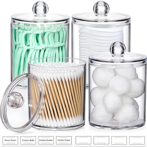 Maison Acrylic Qtip Holder Dispenser 4 Pack : Target