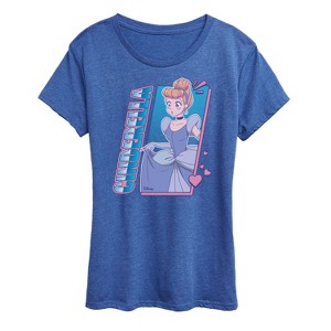 Women's - Disney - Cinderella Anime Short Sleeve Graphic T-Shirt - 1 of 4